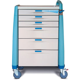 Capsa Solutions, Llc AM-EM-STD-BLUE Capsa Healthcare Avalo® Emergency Cart, Blue, Standard Height image.