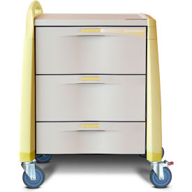 Capsa Solutions, Llc AM-IS-CMP-NOLOK Capsa Healthcare Avalo® Isolation Cart, Yellow, Compact Height image.