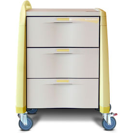 Capsa Solutions, Llc AM-IS-INT-NOLOK Capsa Healthcare Avalo®  Isolation Cart, Yellow, Intermediate Height image.