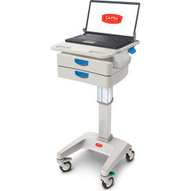 Capsa Solutions, Llc LX5-NG-D20-M-45 Capsa Healthcare LX5 Non-Powered Laptop Cart, Two 3" Drawers, 45 lbs. Weight Capacity image.
