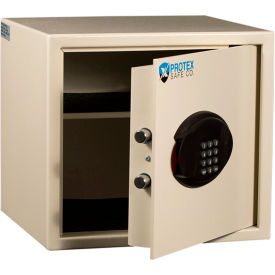 Protex Safe Co. LLC BG-34 Protex Hotel & Personal Laptop Safe With Electronic Lock BG-34 14-1/4" x 13-1/4" x 12-7/8" Beige image.