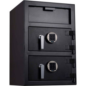 Protex Safe Co. LLC FDD-3020 II Protex Large Dual-Door Front Loading Depository Safe w/ Electronic Lock FDD-3020 II 20"x20"x30" Gray image.