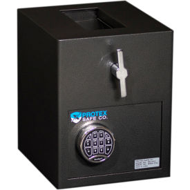 Protex Safe Co. LLC RD-1612 Protex Mini Rotary Hopper Depository Safe With Electronic Lock RD-1612 12-1/2" x 14" x 16" Gray image.