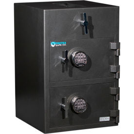 Protex Safe Co. LLC RDD-3020 Protex Large Top Loading Dual-Door Depository Safe With Electronic Lock RDD-3020 20"x20"x30" Gray image.