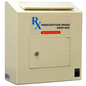 Protex Safe Co. LLC RX-164 Protex Prescription Drop Box RX-164 - 6-5/8"W x 14-1/8"D x 15-3/4"H, Beige image.