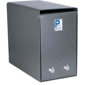 Protex Safe Co. LLC SDB-106 Protex Undercounter Depository Drop Box SDB-106  with Dual Lock 12"W x 6"D x 10"H, Gray image.
