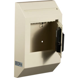 Protex Safe Co. LLC WDB-110E Protex Letter Size Wall Drop Box with Electronic Lock WDB-110E 10" x 4" x 16-3/8" Beige image.