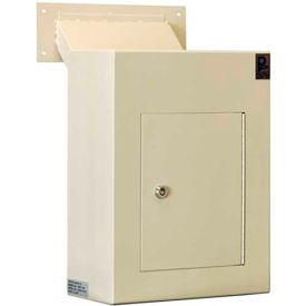 Protex Safe Co. LLC WDC-160 Protex Wall Depository Drop Box WDC-160 with Adjustable Chute - 12"W x 6"D x 16"H, Beige image.