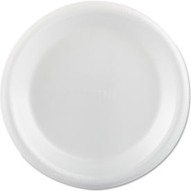Plastifar Foam Dinnerware Plates 9" Dia. White 25/Pack 20 Packs/Carton