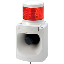 Patlite LKEH-102FEUL-R Smart Alert Plus LED Light And Horn, Red Light, Off White, DC24V