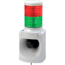 Patlite LKEH-202FVUL-RG MP3 Smart Alert Plus, Red/Green Light, Off White, DC24V