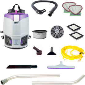GoFit 3 Backpack Vacuum w/ Xover Multi-Surface Two-Piece Wand Tool Kit, 3/4 Gal. Cap. view 2