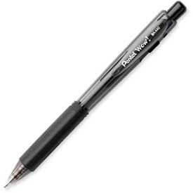 Pentel BK440A Pentel® Wow Ballpoint Retractable Pen, Rubber Grip, Medium, Black Ink, Dozen image.