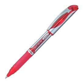 Pentel BL57B Pentel® EnerGel Liquid Gel Ink Pen, Refillable, 0.7mm, Red Barrel/Ink image.