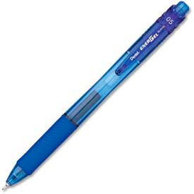 Pentel BLN105C Pentel® EnerGel Retractable Pen, Needle Fine Tip, 0.5mm, Blue Ink, Dozen image.
