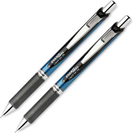 Pentel BLN77BP2A Pentel® EnerGel Retractable Gel Pen, Refillable, Metal Tip, 0.7mm, Black Ink, 2/Set image.
