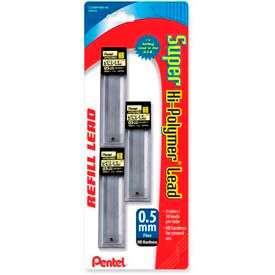 Pentel C25BPHB3K6 Pentel® Super Hi-Polymer Lead Refill, HB Leads, Fine, 0.5mm, 30/Tube, 3 Tubes/Pack image.