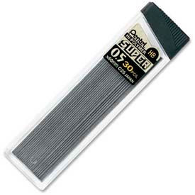Pentel C25HB Pentel® Super Hi-Polymer Lead Refill, Fine, HB Leads, 0.5mm, Black, 30/Tube image.