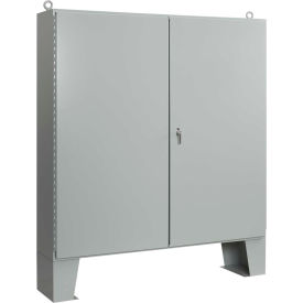 Pentair Equipment Protection A726016ULPG Hoffman A726016ULPG, 2 Door W/Floor Stands, Type 12 Encl, 72.06X60.06X16.06, Steel/Gray image.