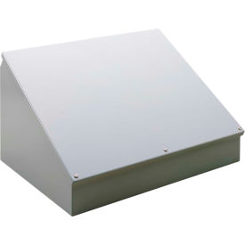 Pentair Equipment Protection C12C12 Hoffman C12C12, Consolet, Sloped Cover, 12.00X12.00X9.09, Steel/Gray image.
