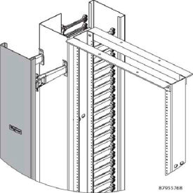 Pentair Equipment Protection EC6C7 Hoffman EC6C7 Vert Cable Mgr, Rear Cvr 6"x84" Blk, 84.00x6.00x1.00, Aluminum image.