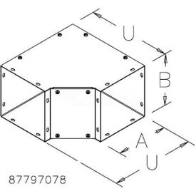 Pentair Equipment Protection F44GTGV Hoffman F44GTGV, 90-Degree Flush Tee, Type 14.00x4.00, Galvanized image.