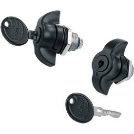 Pentair Equipment Protection PTWK Hoffman PTWK Wing Knob Key lock Zinc, Type 4, Zinc/Black image.
