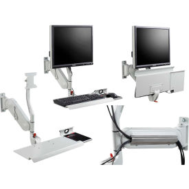 Pentair Equipment Protection VAMONITOR Hoffman VAMONITOR, Syspend™ Monitor And Keyboard Arm, 21.22X25X25.63, Alum/Gray image.