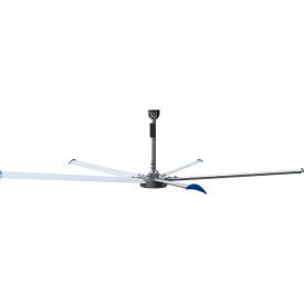 12' V-Series HVLS Ceiling Fan, 220V, 1 Phase, 1 HP with 2' Downrod view 2
