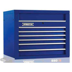 Proto J553427-6BL Proto J553427-6BL 550S Series 34"W X 25"D X 27"H 6 Drawer Blue Top Chest image.