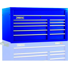 Proto J555027-10BL Proto J555027-10BL 550S Series 50"W X 25"D X 27"H 10 Drawer Blue Top Chest image.