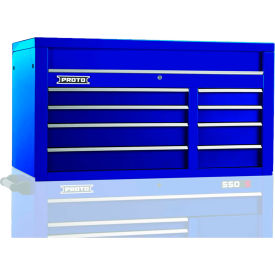 Proto J555027-8BL Proto J555027-8BL 550S Series 50"W X 25"D X 27"H 8 Drawer Blue Top Chest image.