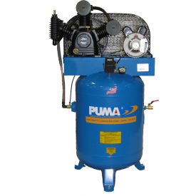 Puma TE-5040V Puma TE-5040V, 5 HP, Two-Stage Compressor, 40 Gallon, Vertical, 175 PSI, 14 CFM, 1-Phase 208-230V image.