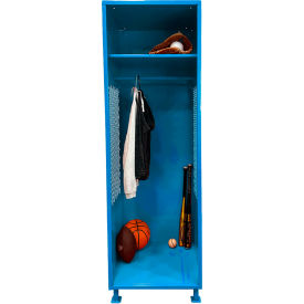 Open Gear Locker with Legs, 24"W x 24"D x 76"H, Light Blue view 2