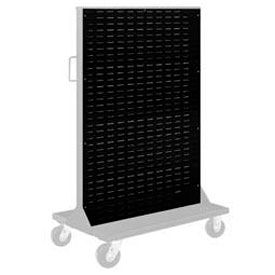 Global Industrial B180014 Global Industrial™ Louvered Panel For Portable Bin Cart, 35-1/2"W x 52-1/2"H, Black image.