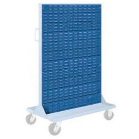 Global Industrial B180016 Global Industrial™ Louvered Panel For Portable Bin Cart, 35-1/2"W x 52-1/2"H, Blue image.