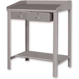 Global Industrial B179844 Global Industrial™ Shop Desk W/ 2 Drawers, Sloped Surface, 36"W x 30"D, Gray image.