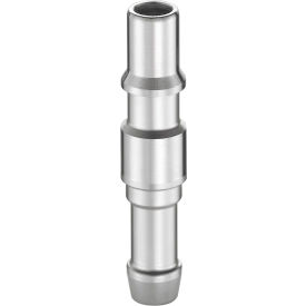 PREVOST CORP CRP 116813 Prevost Stainless Steel 1/2" Body Plug with ISO 6150 Profile & 1/2" Hose Barb Used with CSM Coupler image.
