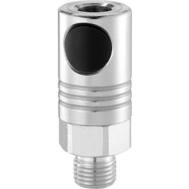 PREVOST CORP CSM 061252 Prevost Stainless Steel Safety Quick Release Coupling 1/4" Body w/ISO 6150 Profile & 3/8" MNPT image.