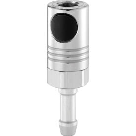 PREVOST CORP CSM 061806 Prevost Stainless Steel Safety Quick Release Coupling 1/4" Body,ISO 6150 Profile & 1/4"Hose Barb Cxn image.
