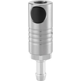 PREVOST CORP CSM 111813 Prevost Stainless Steel Safety Quick Release Coupling 1/2" Body,ISO 6150 Profile & 1/2"Hose Barb Cxn image.