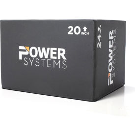 POWER SYSTEMS. 20790 Power Systems 3 in 1 Foam Plyo Box, 20"L x 24"W x 16"H, Black image.