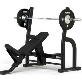 POWER SYSTEMS. 40865 Power Systems Sierra Olympic Incline Bench, 76-3/4"L x 51-9/16"W x 58-11/16"H, Black image.