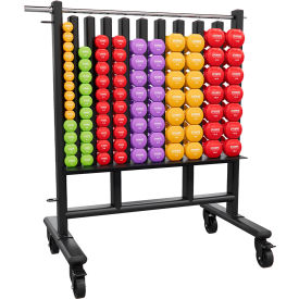 Power Systems Premium Dumbbell Storage Rack with 44 Deluxe Vinyl Dumbbell Pairs