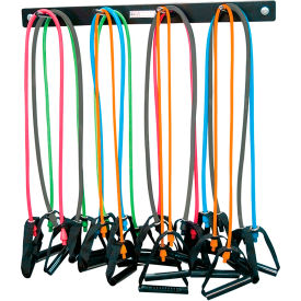 POWER SYSTEMS. 68160 Power Systems Wall Mounted Rack For Belts, Tubing & Jump Ropes, 26"L, Black image.