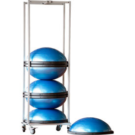 POWER SYSTEMS. 70303 Power Systems Small Storage Rack for BOSU PRO, 21-1/2"L x 24"W x 72"H, Gray image.