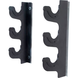 POWER SYSTEMS. 83040 Power Systems Horizontal Wall Bar Holder, 8-1/8"L x 1-11/16"W x 20-5/16"H, Black image.