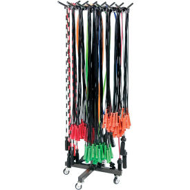 POWER SYSTEMS. 92546 Power Systems Premium Standing Rack for Tubing or Jump Ropes, 23"L x 23"W x 73"H, Black image.