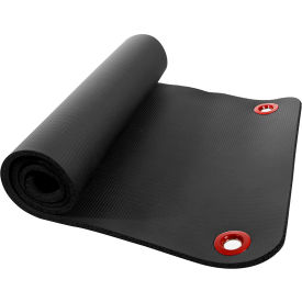 POWER SYSTEMS  93830 Power Systems Premium Hanging Club Exercise Mat - 56"L x 23"W x 5/8" Thick - Jet Black image.