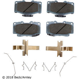 Premium Asm Pads W / Hardware - Beck Arnley 085-6391 Premium Asm Pads W / Hardware - Beck Arnley 085-6391